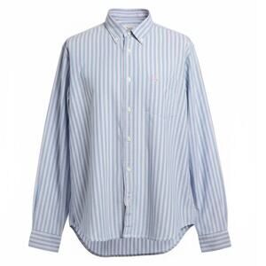 Aeropostale Vintage L Button Down Blue Stripe Long Sleeve Cotton Dress Shirt